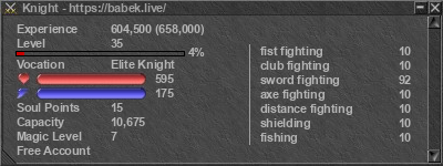 Signature for player Knight
