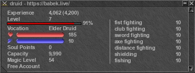 Signature for player druid